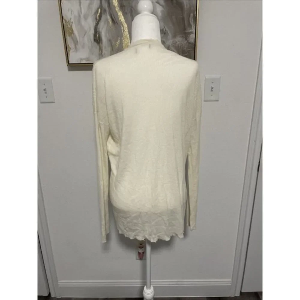 Helmut Lang 100% Wool V-neck Button Down Cardigan